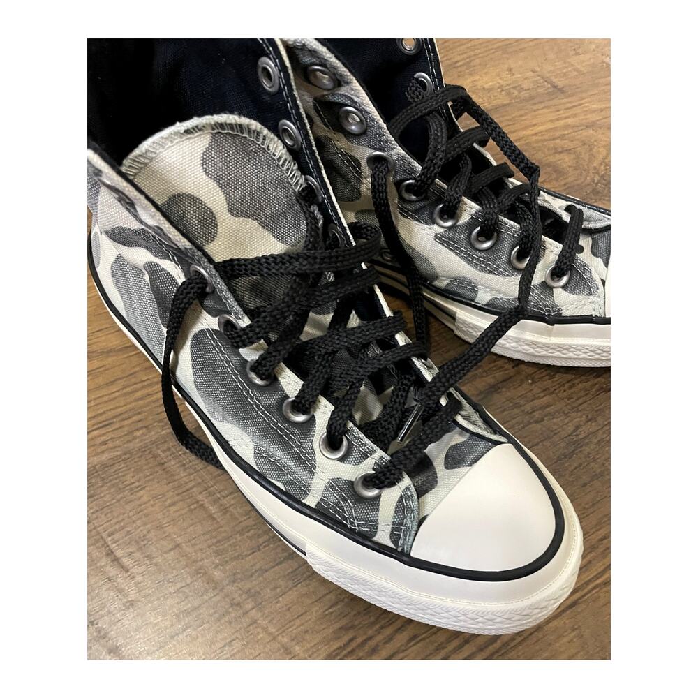Retro Chuck Taylor All Star Cow Print Black & White High Tops Women's Size 8.5 - Picture 5 of 7
